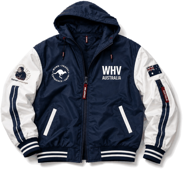 Varsity Jacket eksklusif OOH bertuliskan WHV Australia